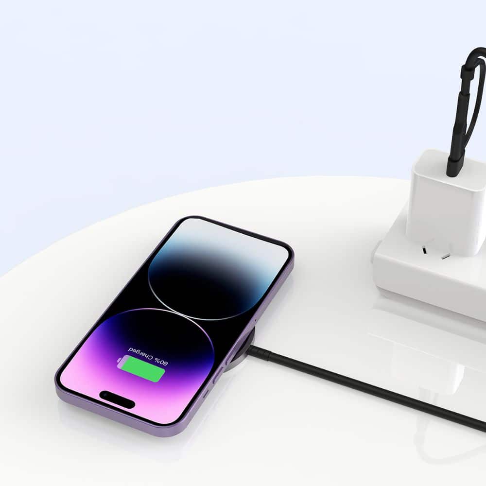 TECH-PROTECT QI15W-A25 MAGNETNI MAGSAFE BEŽIČNI PUNJAČ CRNI