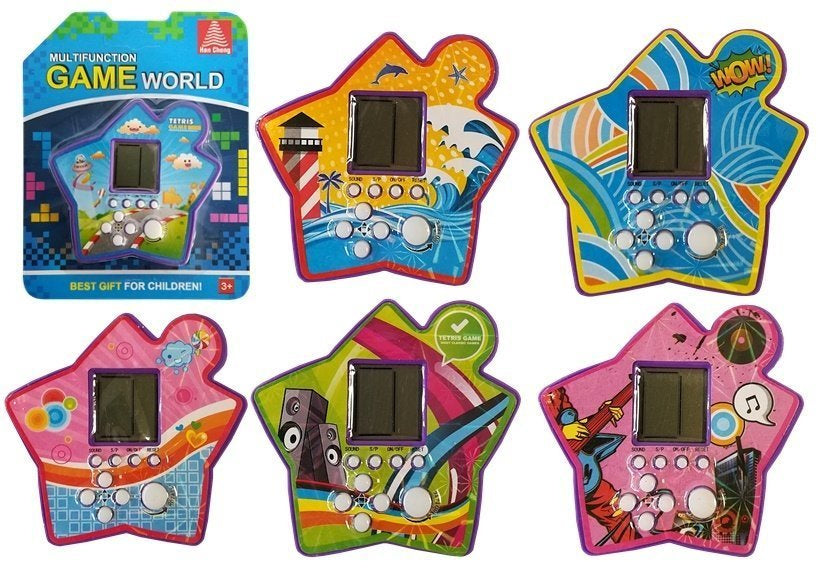Brick Game Electronic Tetris Portable Star Purple