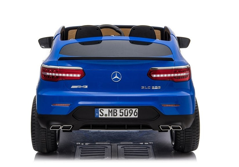 Licencirani auto na akumulator Mercedes GLC 63S QLS 4x4 - dvosjed - plavi/lakirani