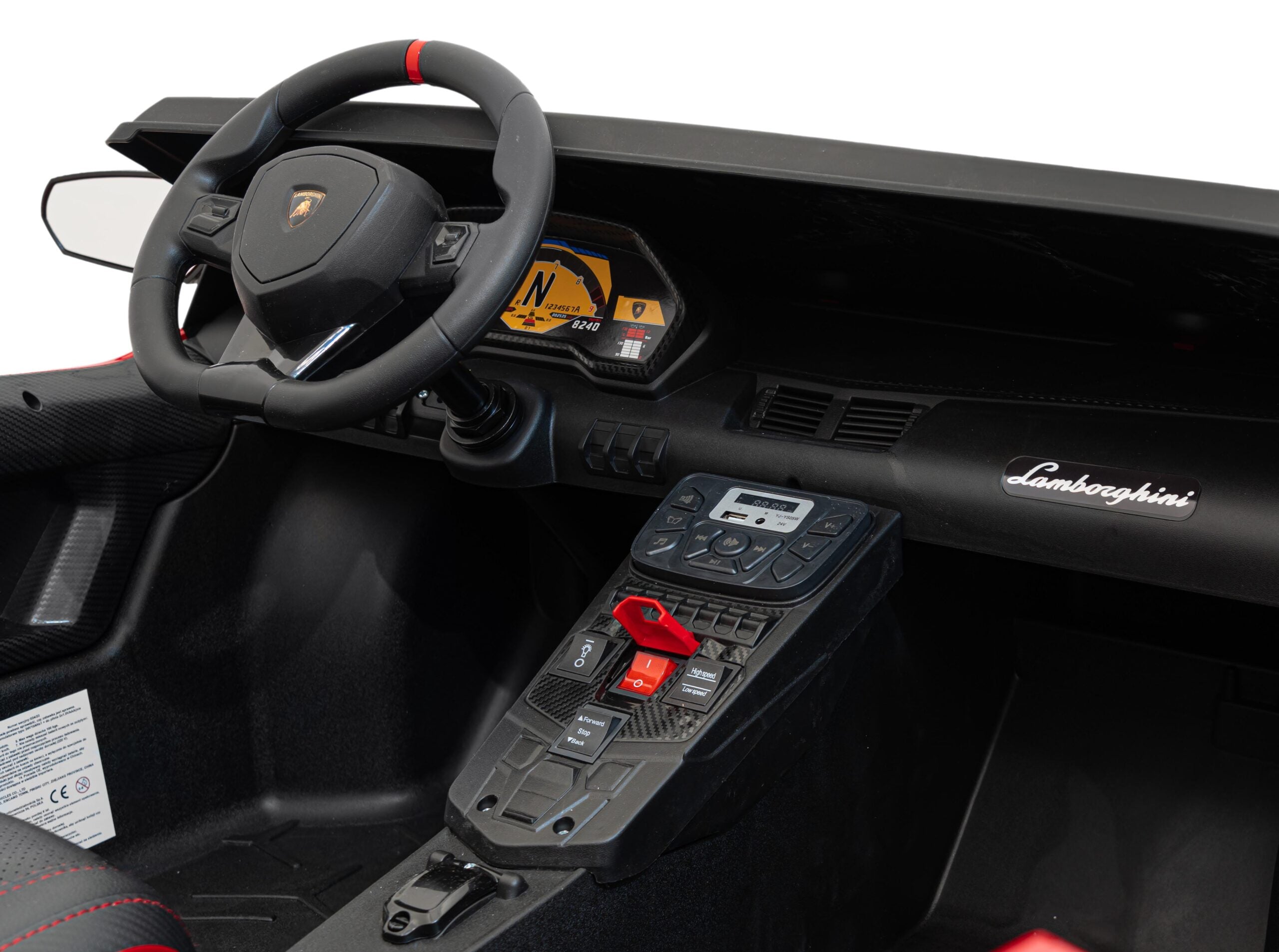 Licencirani auto na akumulator Lamborghini Aventador SV STRONG - dvosjed - crveni