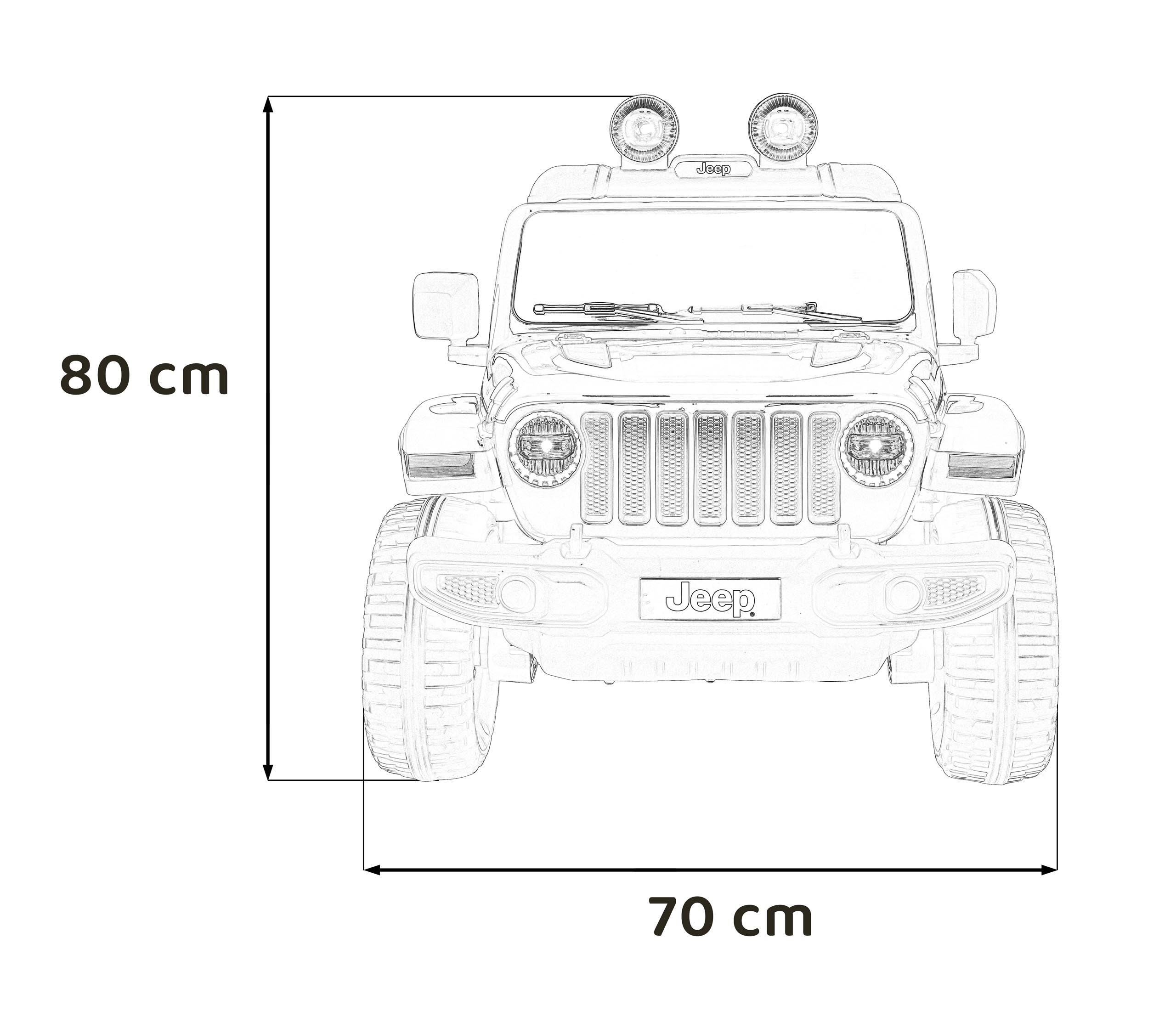 Licencirani auto na akumulator Jeep Wrangler Rubicon 4x4 - narančasti