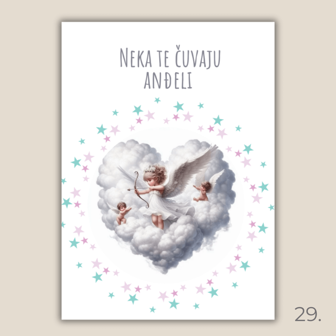 Magneti “Neka te čuvaju anđeli” – nježna uspomena za krštenje, rođenje i posebne trenutke