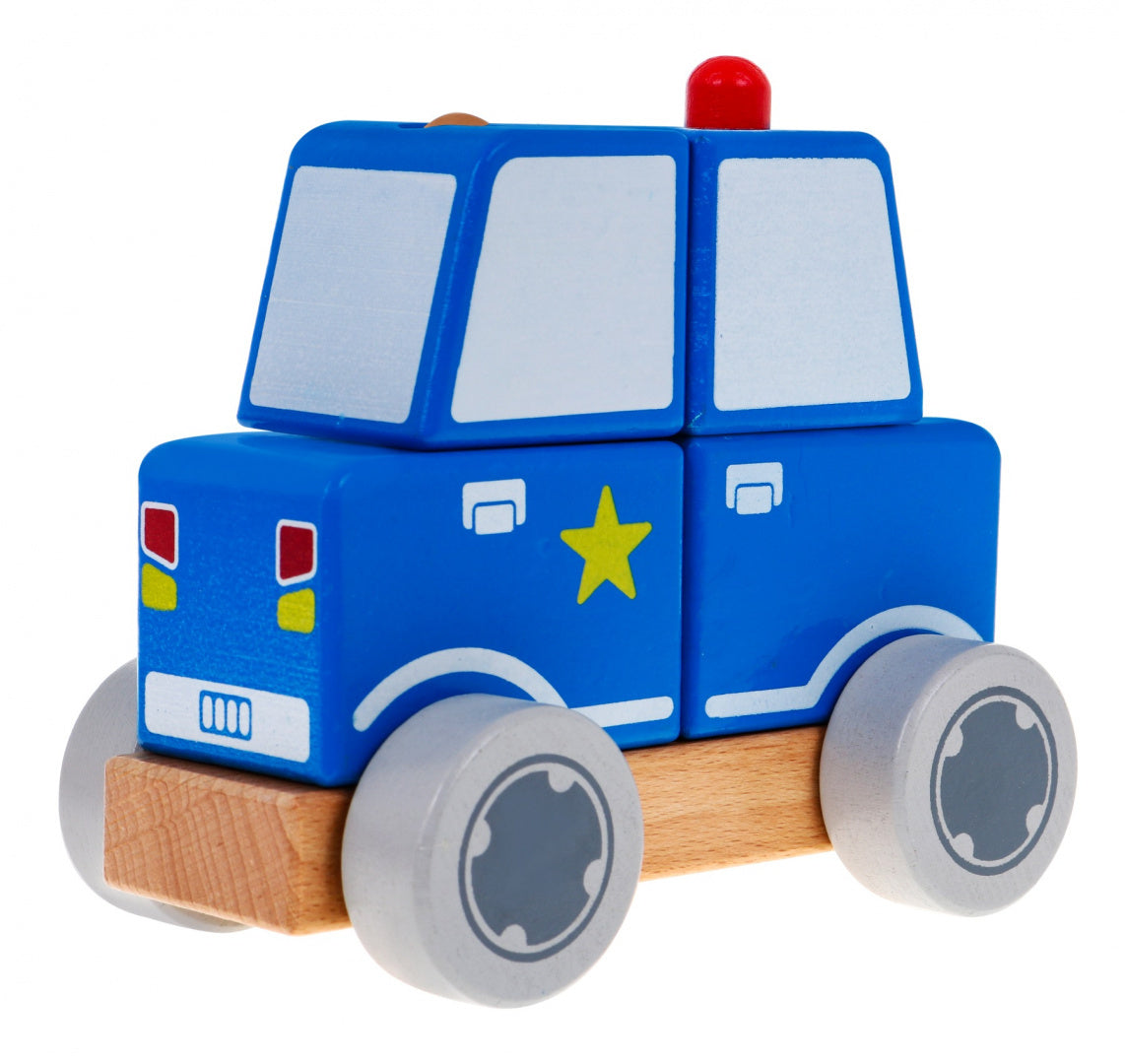 Drveni edukativni policijski auto za sastavljanje - Police