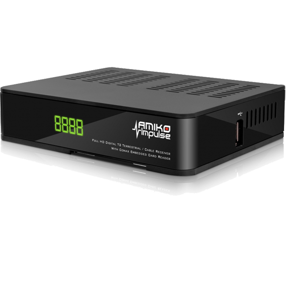 Amiko Prijemnik zemaljski, DVB-T2/C, FullHD, USB PVR, AV stream - Impulse T2/C