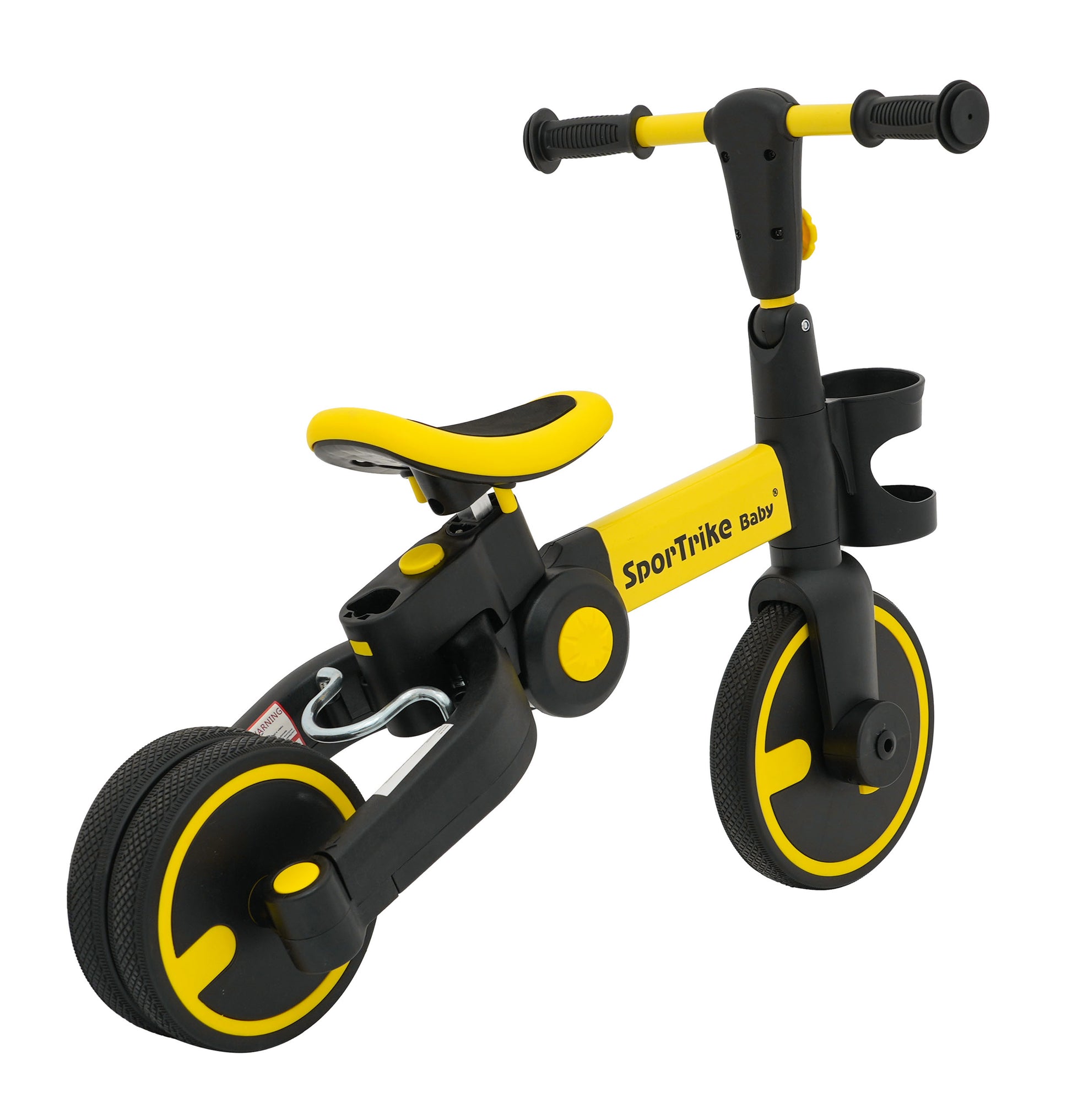 Tricikl Happy Bike 3in1 - žuti