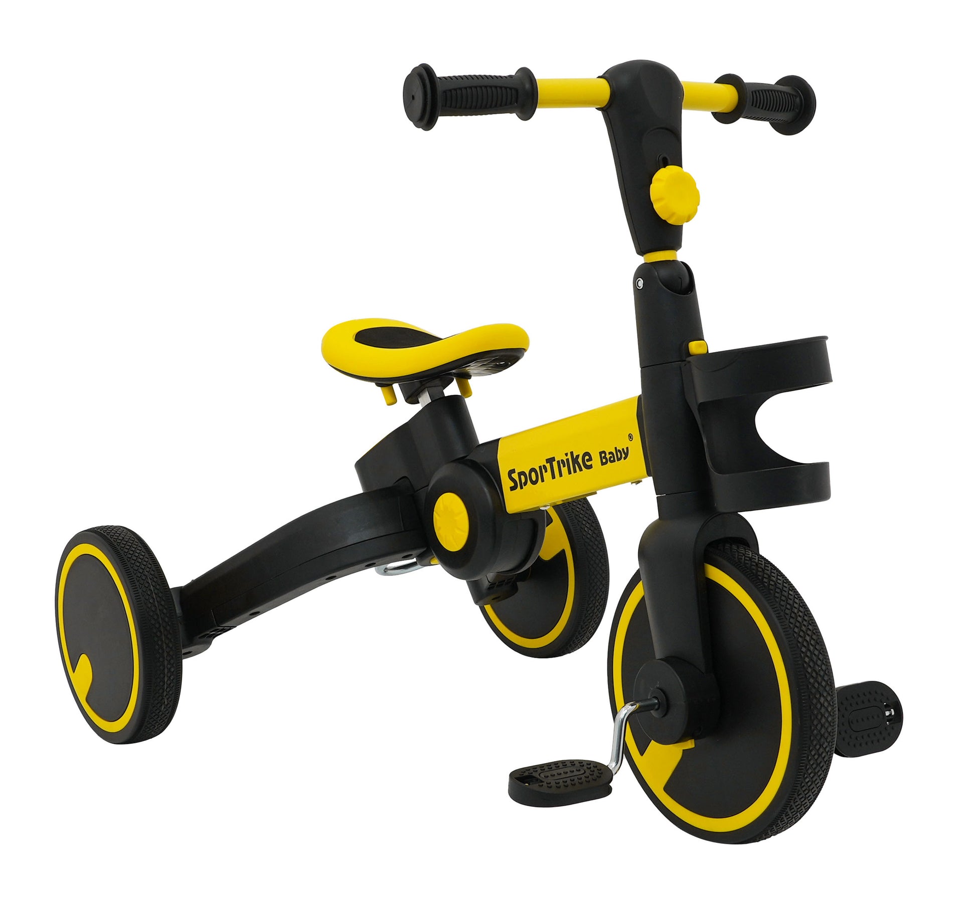 Tricikl Happy Bike 3in1 - žuti