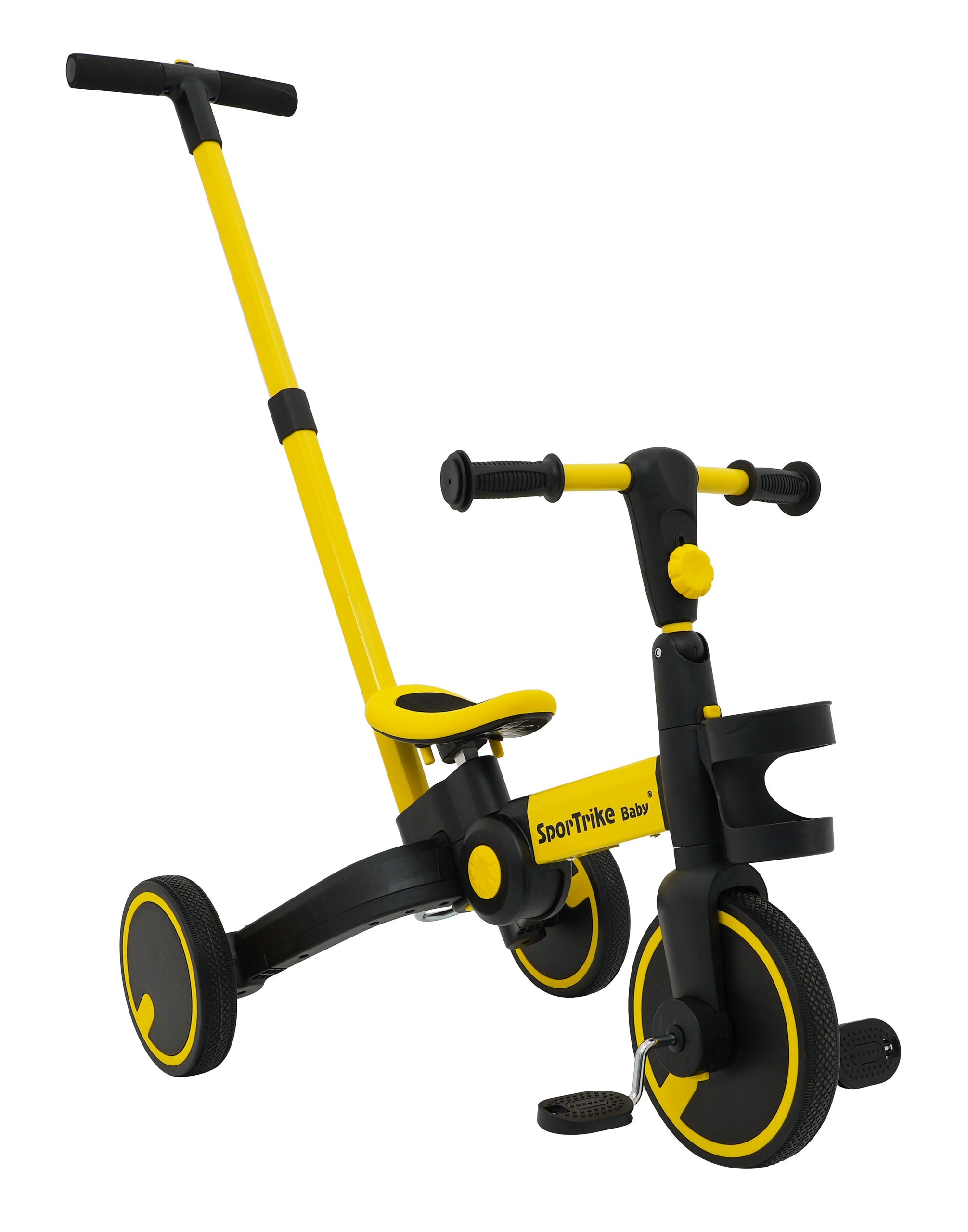 Tricikl Happy Bike 3in1 - žuti
