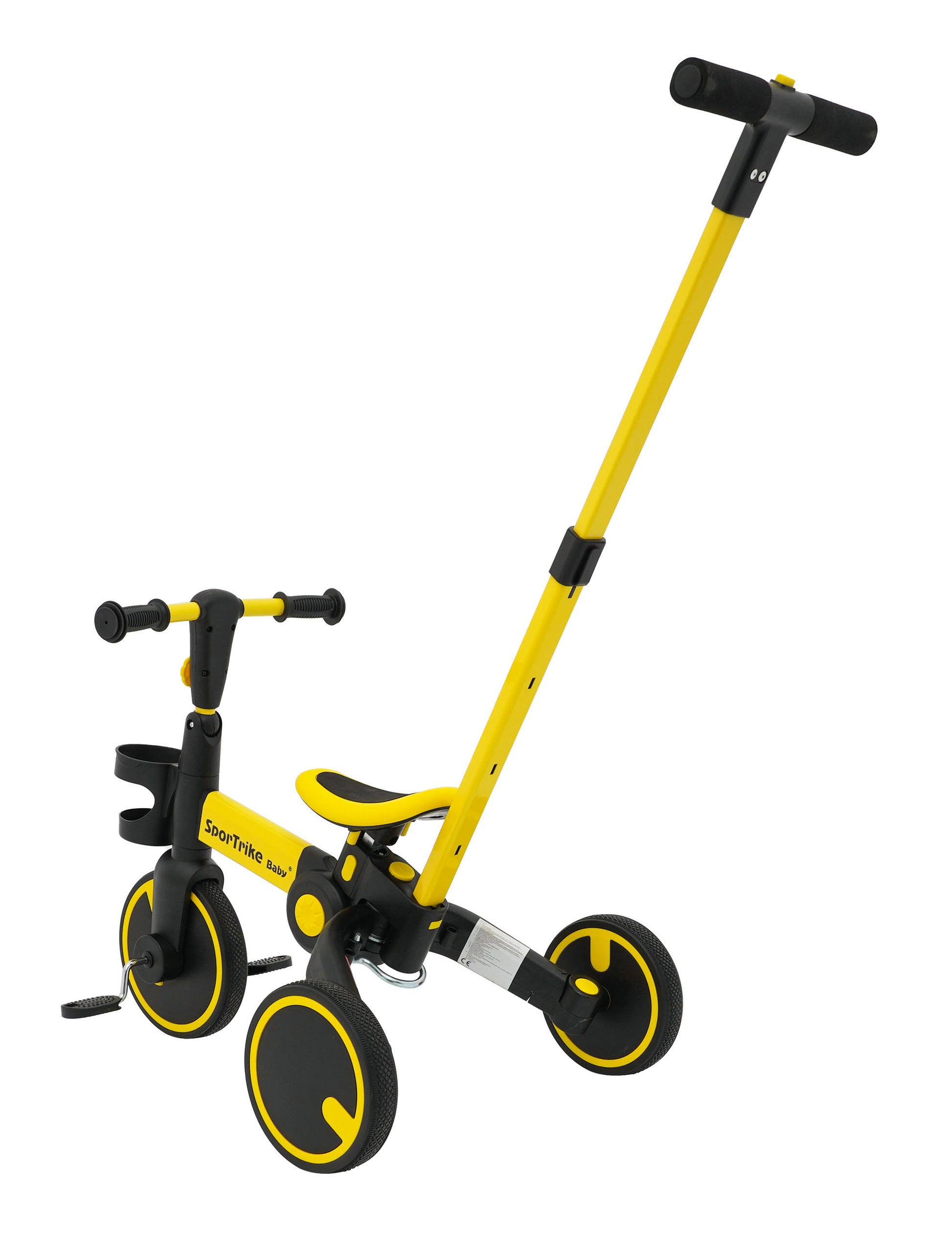 Tricikl Happy Bike 3in1 - žuti