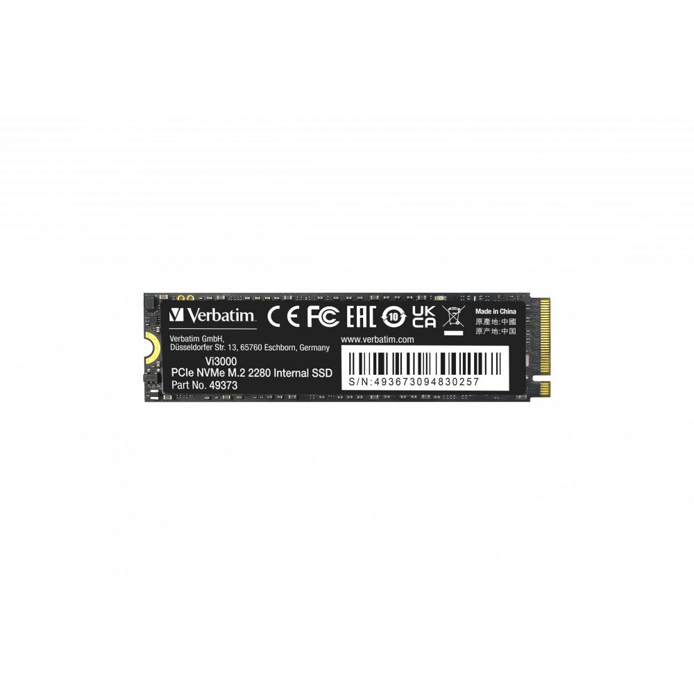 Verbatim Vi3000 PCIe NVMe M.2 SSD 256GB PCI Express 3.0