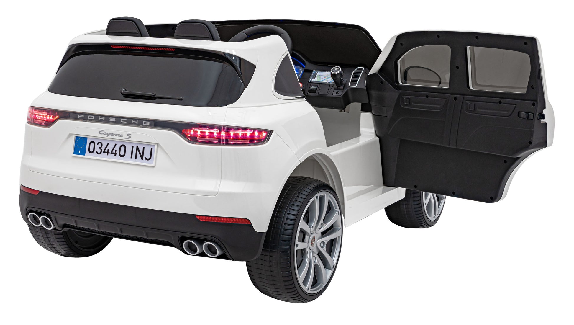Licencirani auto na akumulator Porsche Cayenne S - bijeli/lakirani