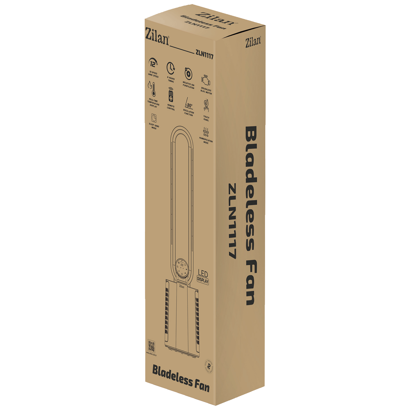 Zilan Ventilator stupni, 40W, LED zaslon, 80° oscilacija - ZLN1117