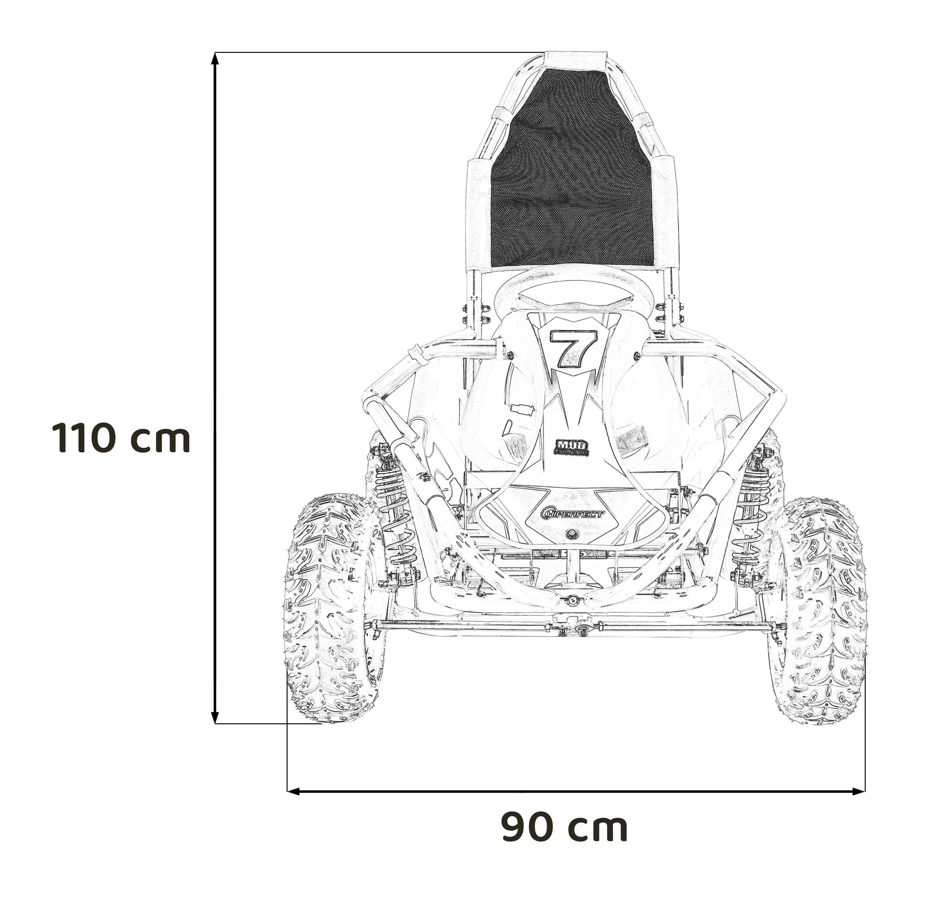 Buggy na benzin MUD MONSTER Combustion - narančasti