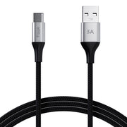 ALLITY kabel USB-a na USB-c 1metar 3A CRNI