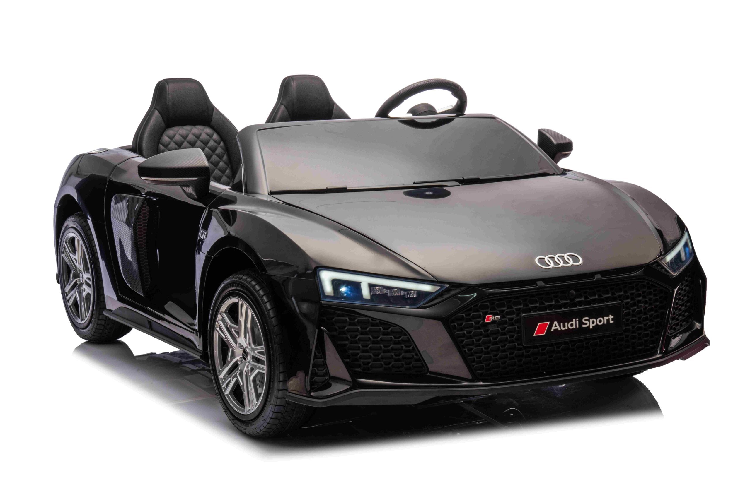 Licencirani auto na akumulator Audi R8 Spyder LIFT - dvosjed - crni