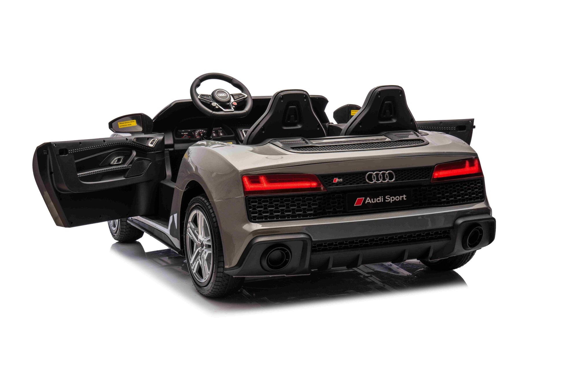 Licencirani auto na akumulator Audi R8 Spyder LIFT - dvosjed - sivi