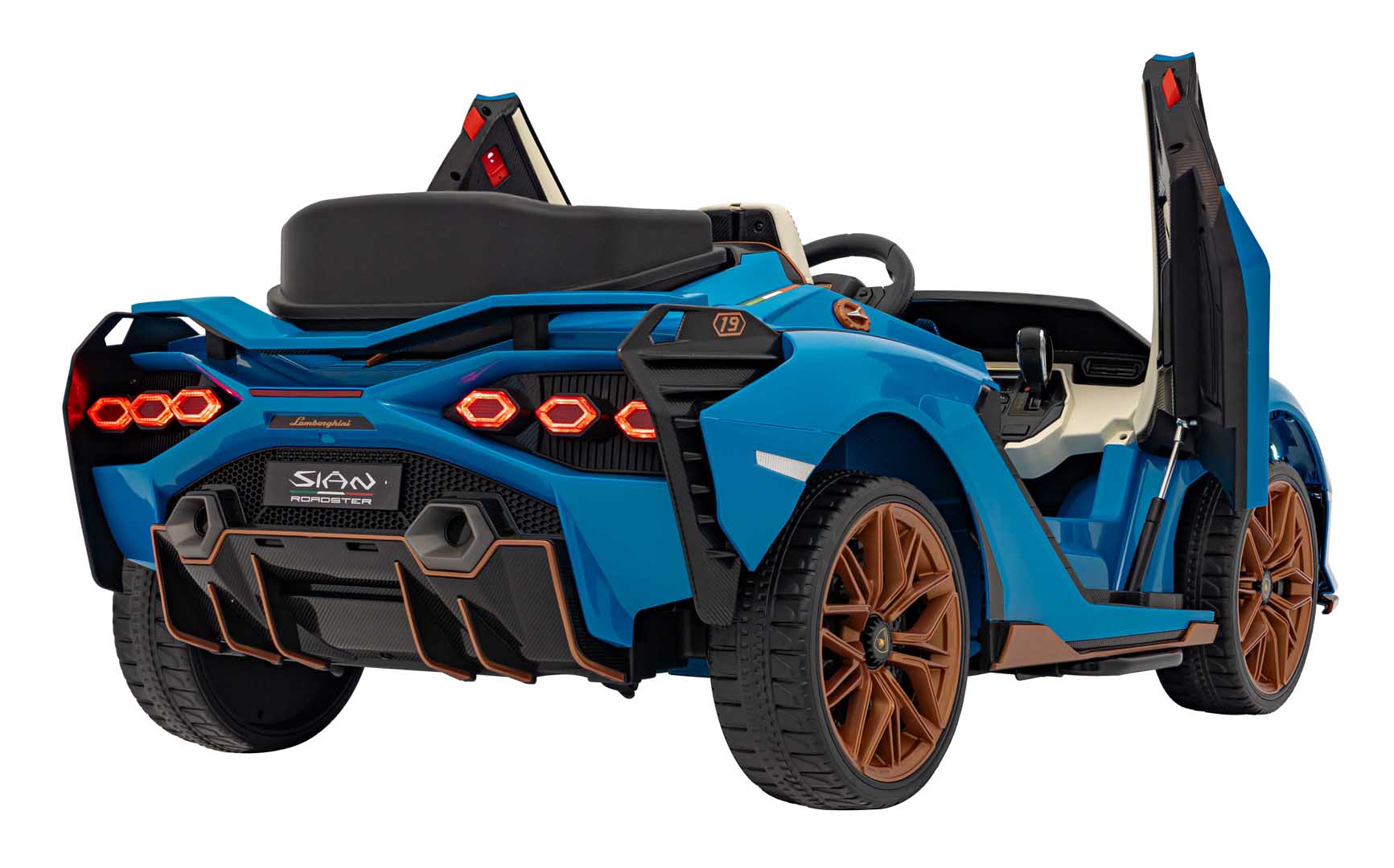 Licencirani auto na akumumulator Lamborghini SIAN 4x100W - dvosjed - plavi