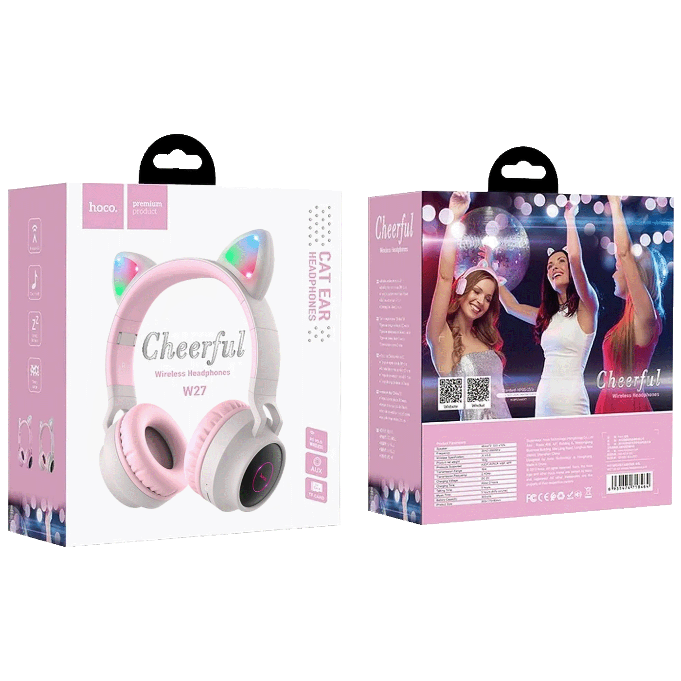 hoco. Slušalice bežične, Bluetooth - W45 Enjoy, White