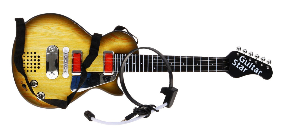Dječja električna gitara Rock - smeđa