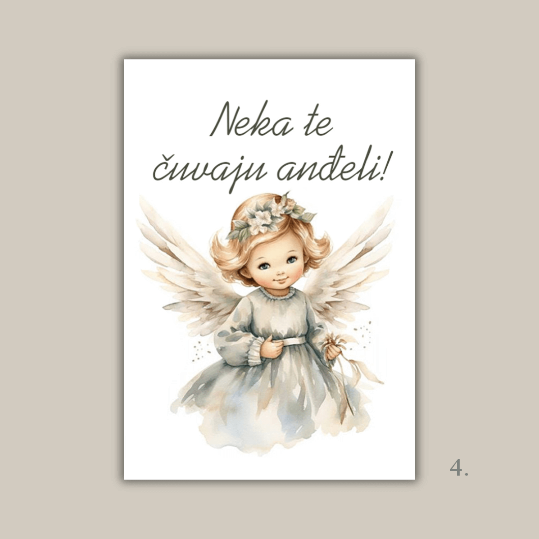 Magneti “Neka te čuvaju anđeli” – nježna uspomena za krštenje, rođenje i posebne trenutke