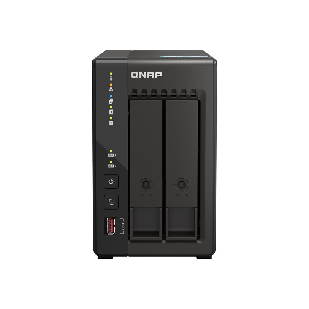 QNAP TS-253E NAS Tower Ethernet LAN veza Crno J6412