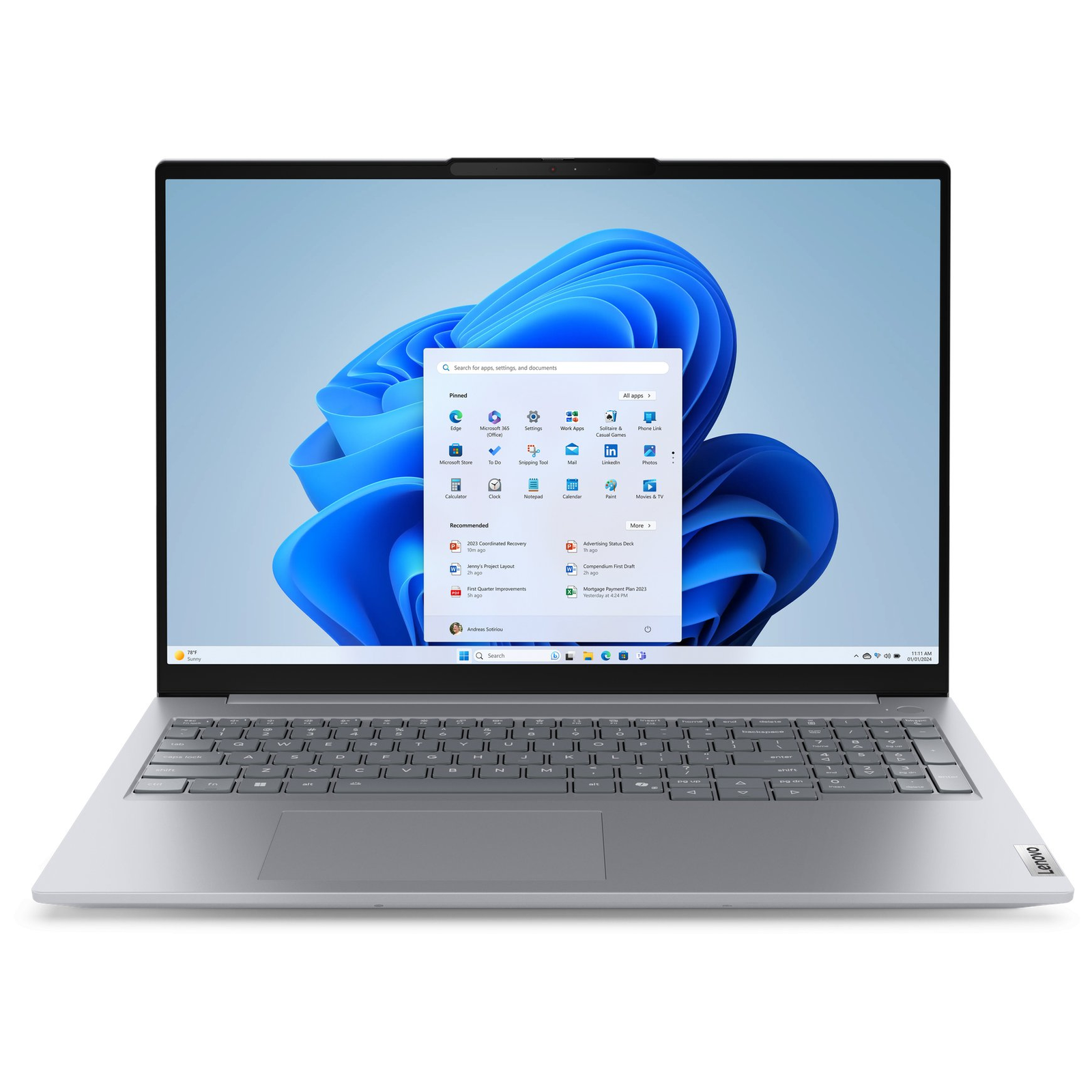Lenovo ThinkBook 16 G8 IRL Intel Core 5 210H Prijenosno računalo 40,6 cm (16") WUXGA 16 GB DDR5-SDRAM 512 GB SSD Wi-Fi 6E (802.11ax) Engleski Sivo