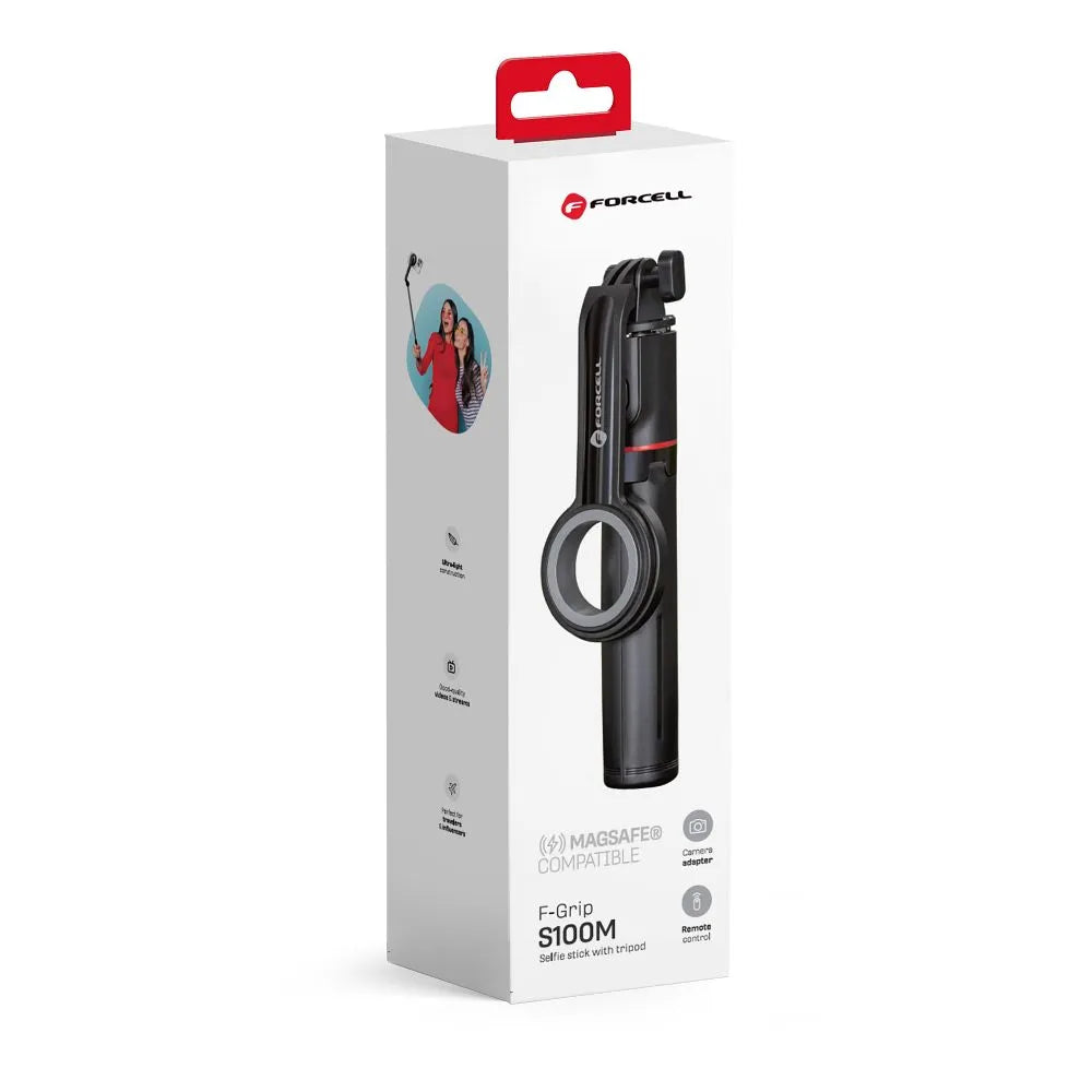 FORCELL F-GRIP MagSelfie S100M selfie stick s bežičnim daljinskim upravljačem fekete