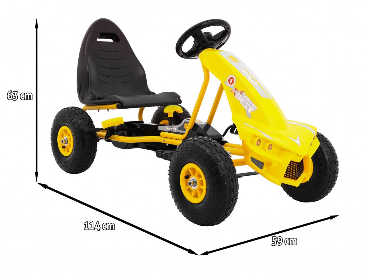 Go-kart na pedale Chamiopn - žuti