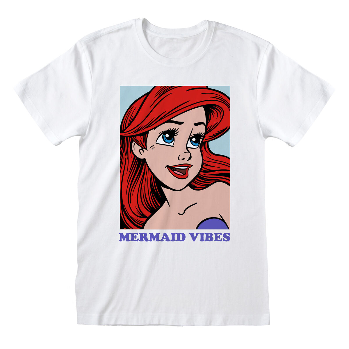 Majica Kratkih Rukava The Little Mermaid Mermaid Vibes Bijela Uniseks