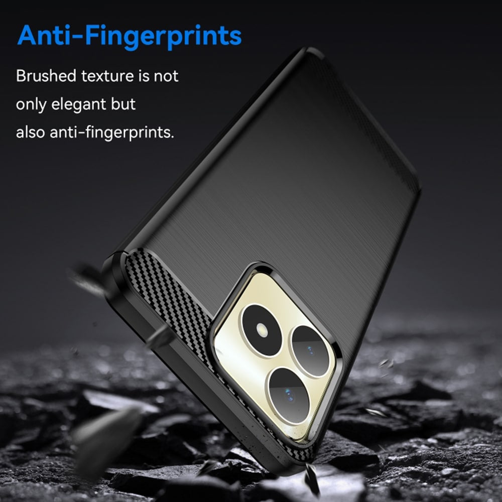 Techsuit Carbon Silicone maska za Realme C53 - crna