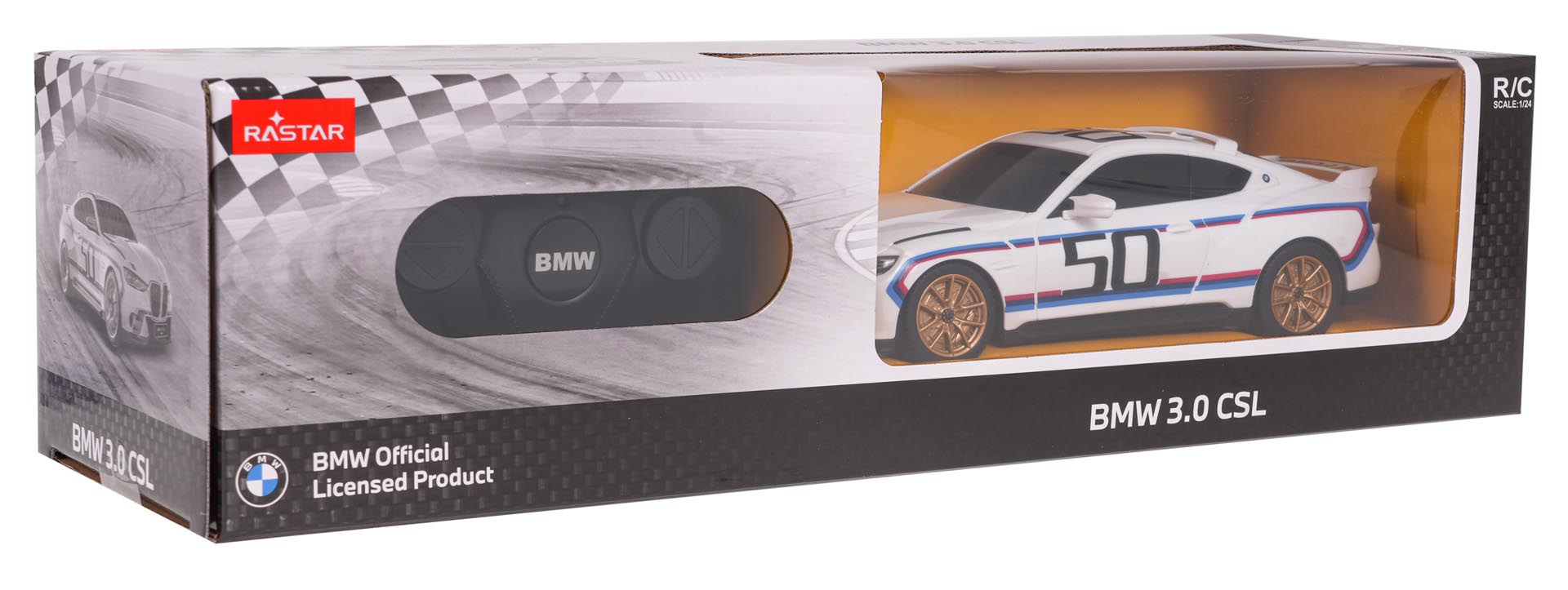 Licencirani auto na daljinsko upravljanje 1:24 BMW 3.0 CSL RASTAR - bijeli