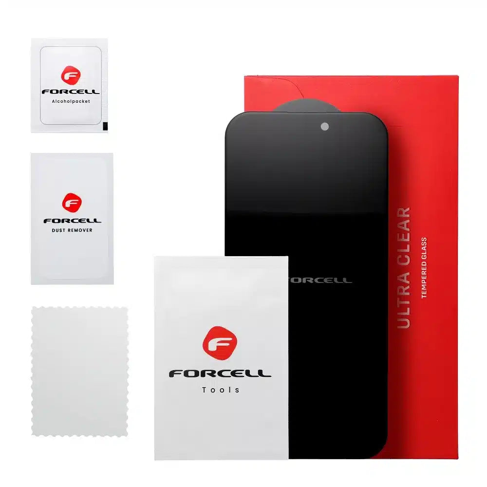 Kaljeno staklo Forcell Privacy Glass Anti-spy za iPhone 16 Plus crno
