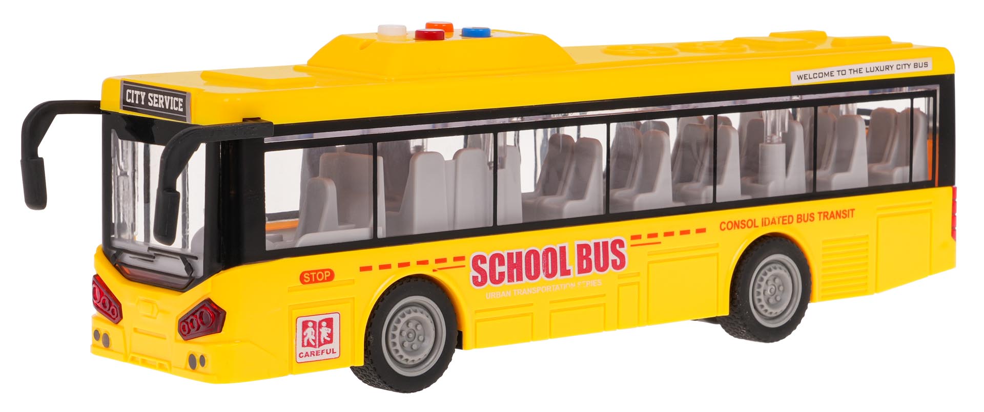 Yellow Bus With Lights and Sound Function