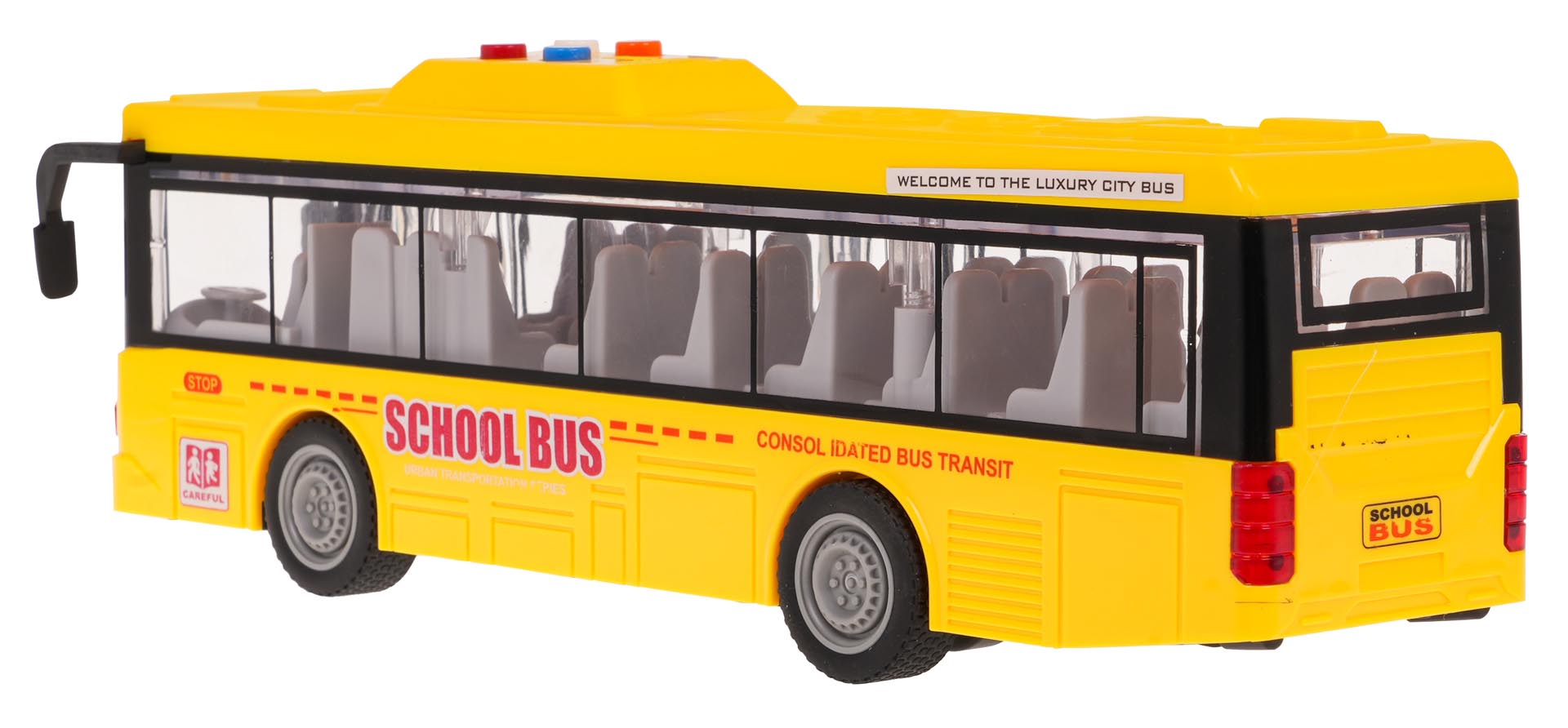 Yellow Bus With Lights and Sound Function