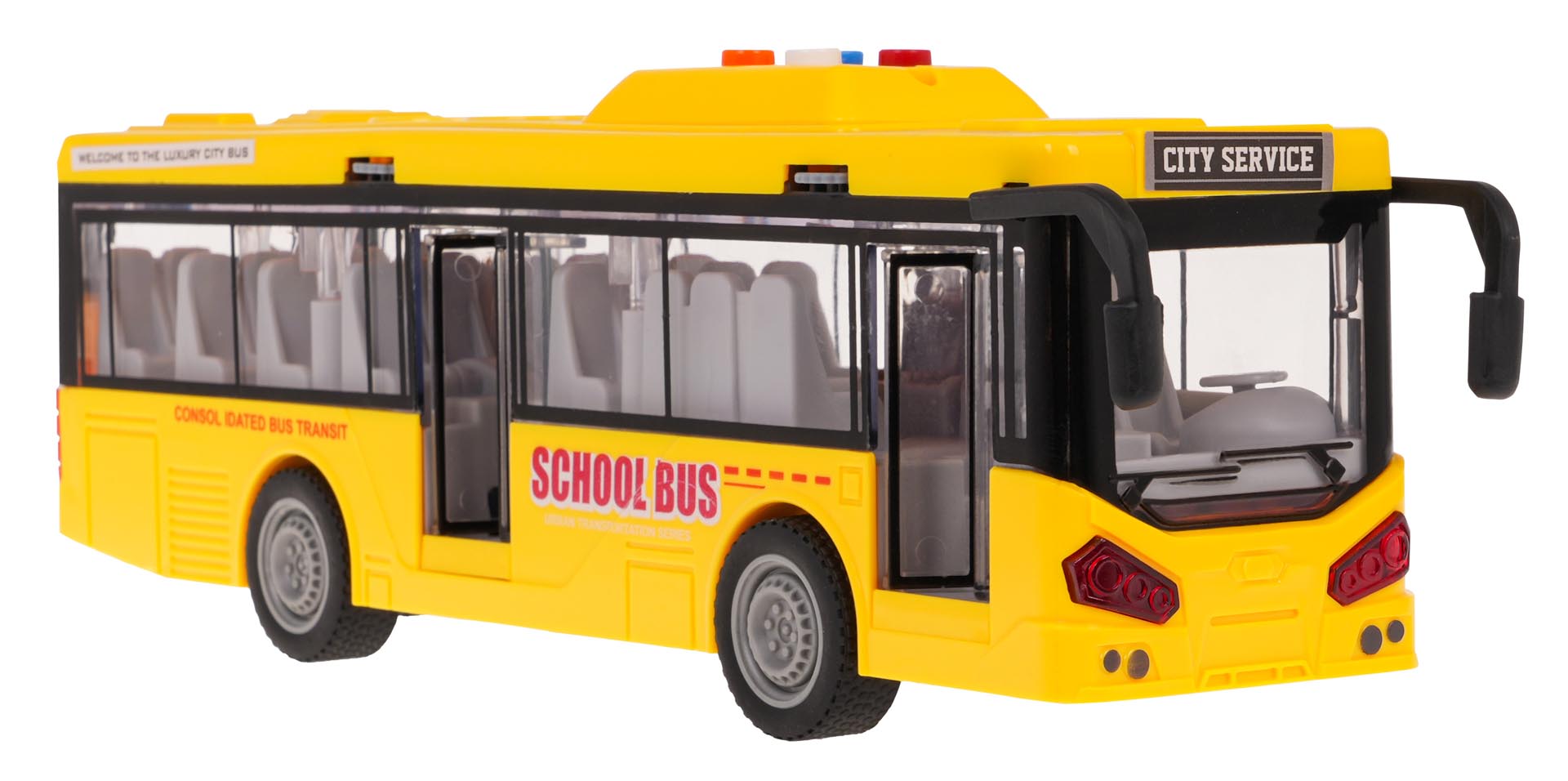 Yellow Bus With Lights and Sound Function