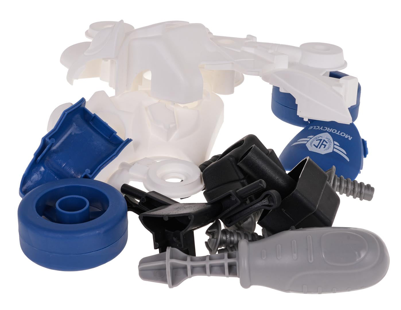 Set of Airplane and Motorcycle Disassembled