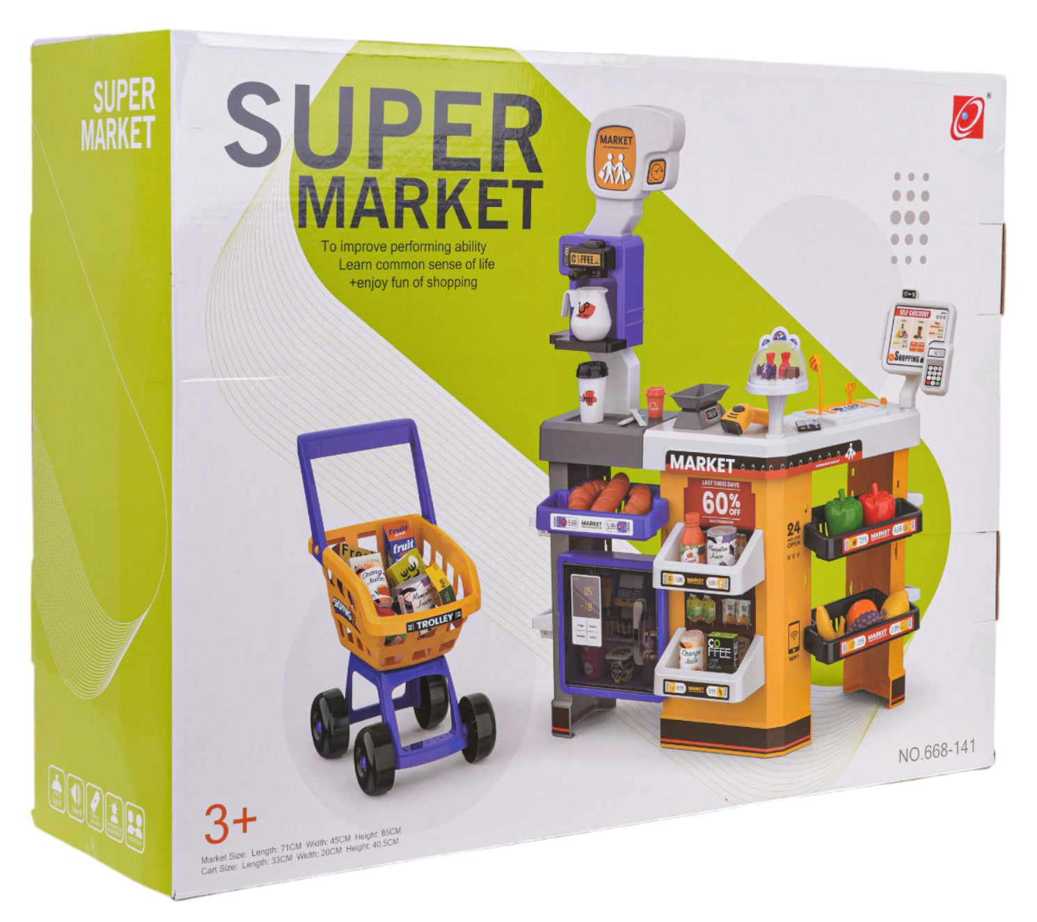 MEGA Supermarket With Shopping Cart + Accessories