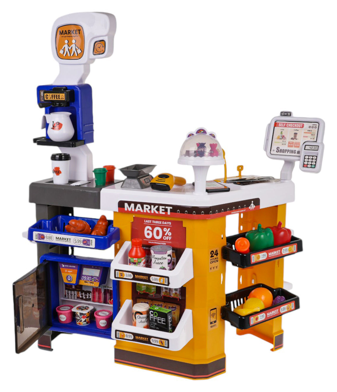 MEGA Supermarket With Shopping Cart + Accessories