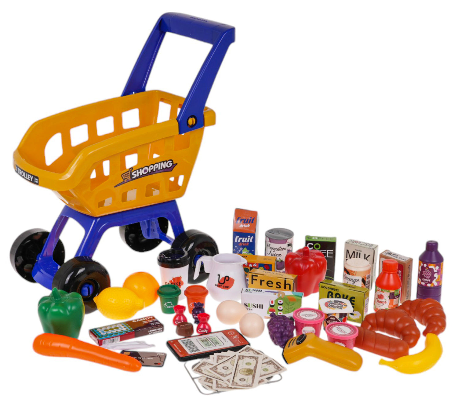 MEGA Supermarket With Shopping Cart + Accessories