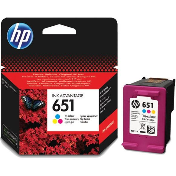 HP 651 Tri-color Original Ink Advantage Cartridge spremnik s tintom 1 kom Plavo, Magenta, Žuto