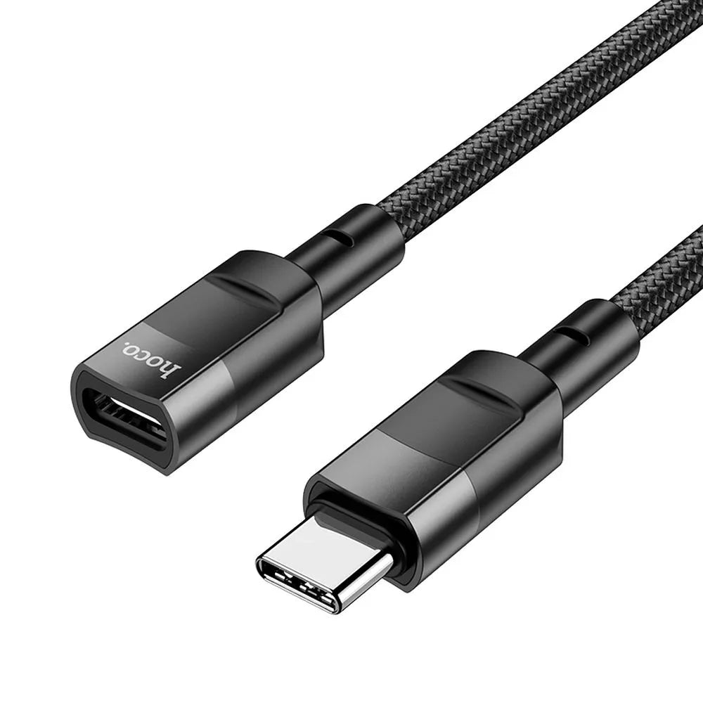 HOCO adapter tipa C (muški) na tip C (ženski) U107 1,2 m crni