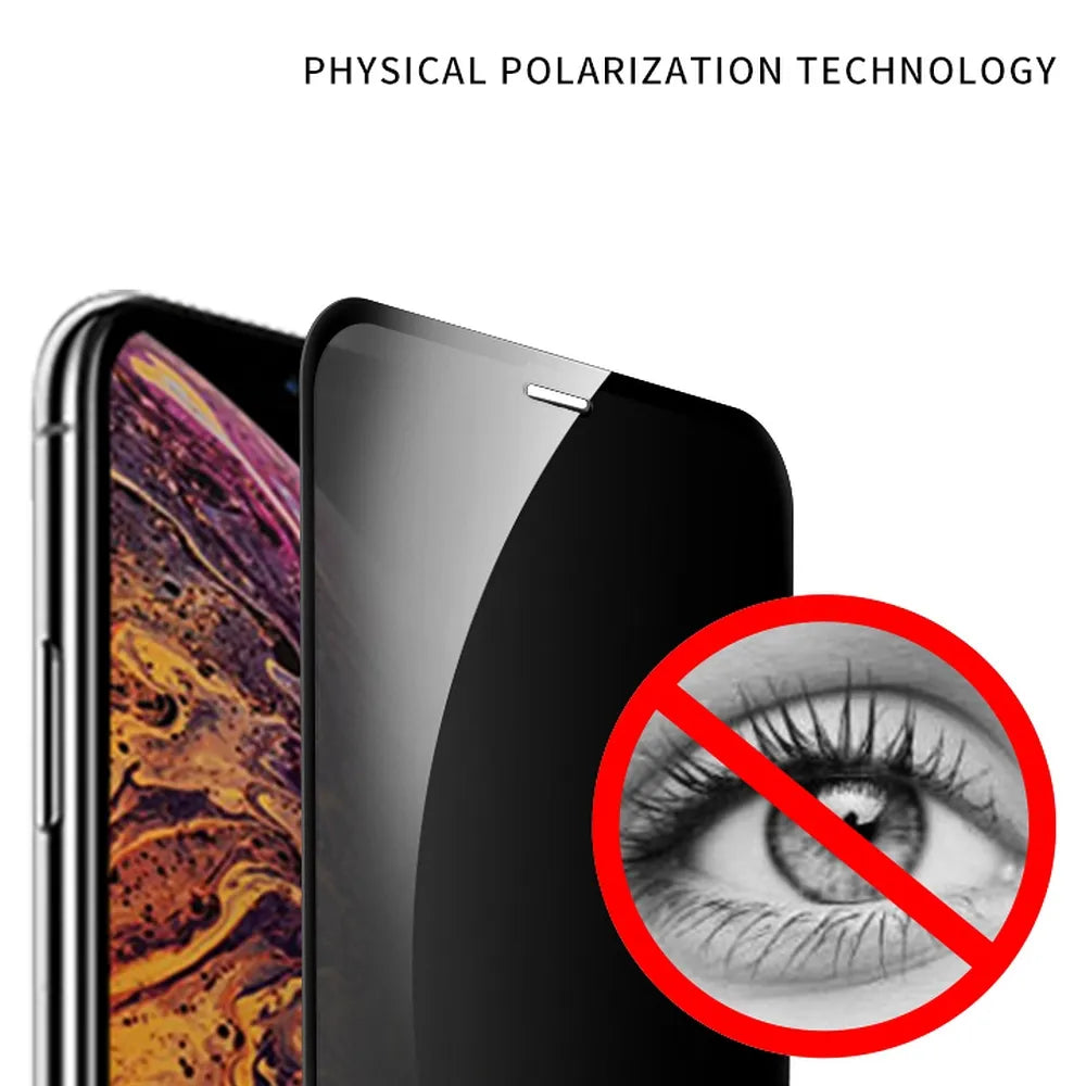 X-ONE Full Cover Extra Strong Privacy kaljeno staklo - za iPhone 16 / iPhone 15 (puno ljepilo) crno