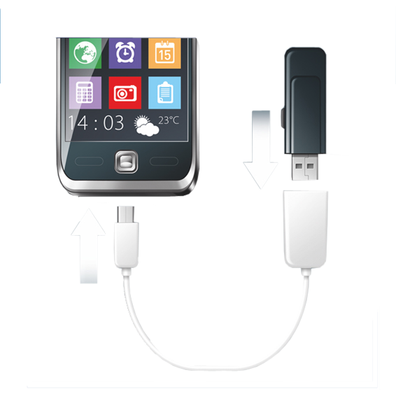 SAL USB micro OTG kabel, dužina 16 cm, USB 2.0 - SA 044
