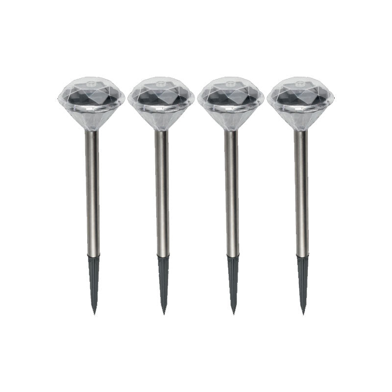 Solarna vrtna LED lampa, metalna, set 4 komada, 200 mAh