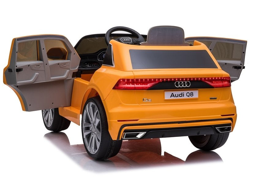 Licencirani auto na akumulator Audi Q8 - žuti/lakirani