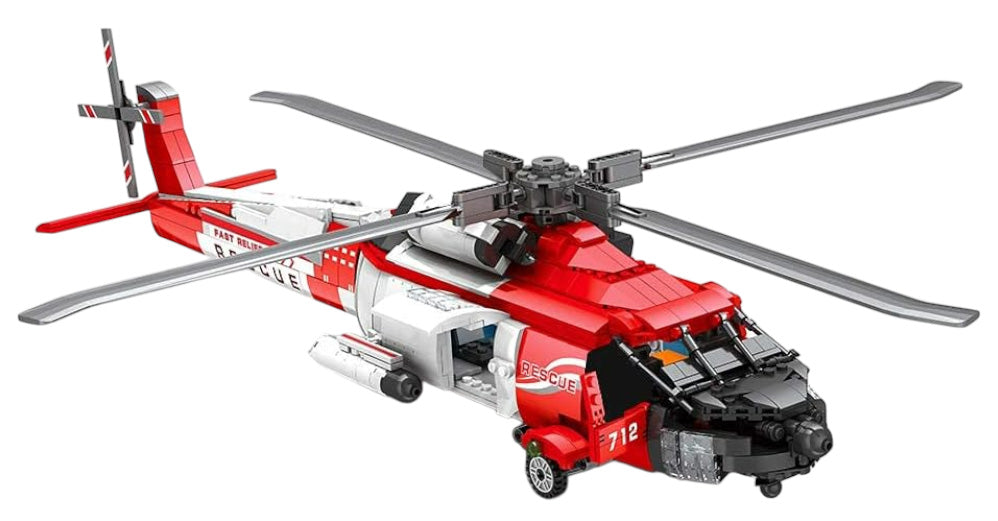 Helikopter za sastavljanje HH-60J sa 1137 elemenata - crveni