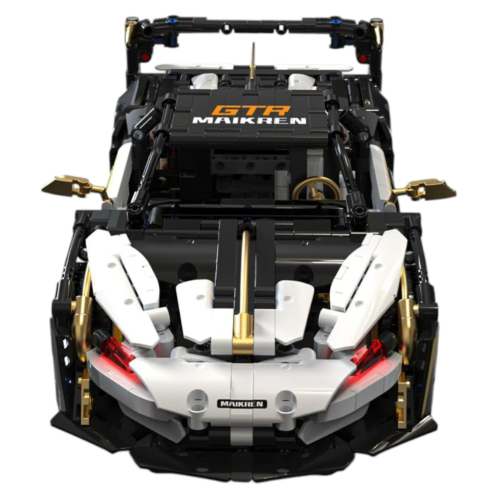 Kockice za slaganje sportskog automobila sa 242 elementa - crno/sivi