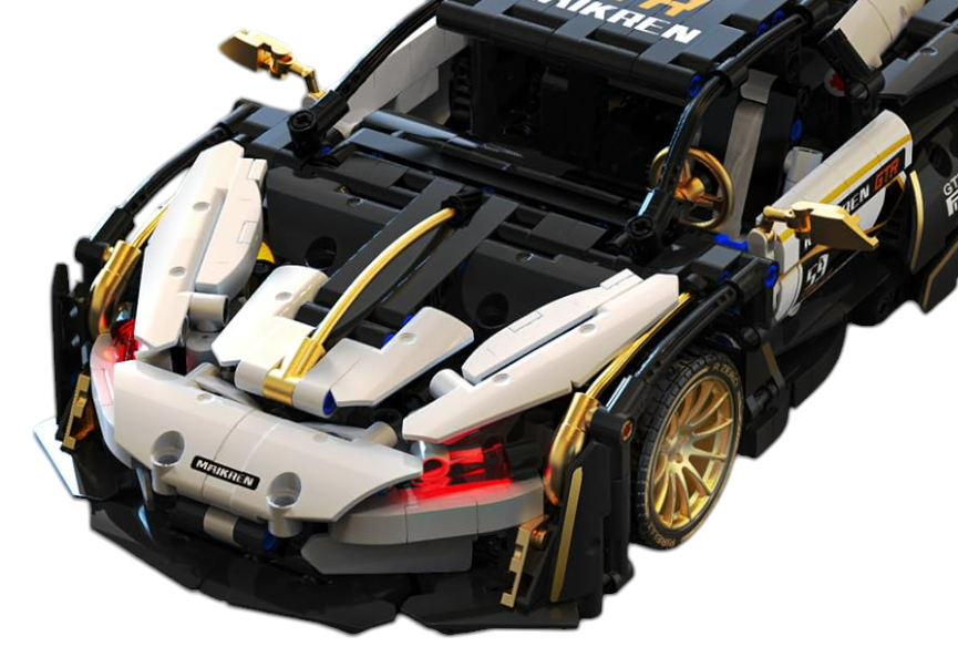 Kockice za slaganje sportskog automobila sa 242 elementa - crno/sivi