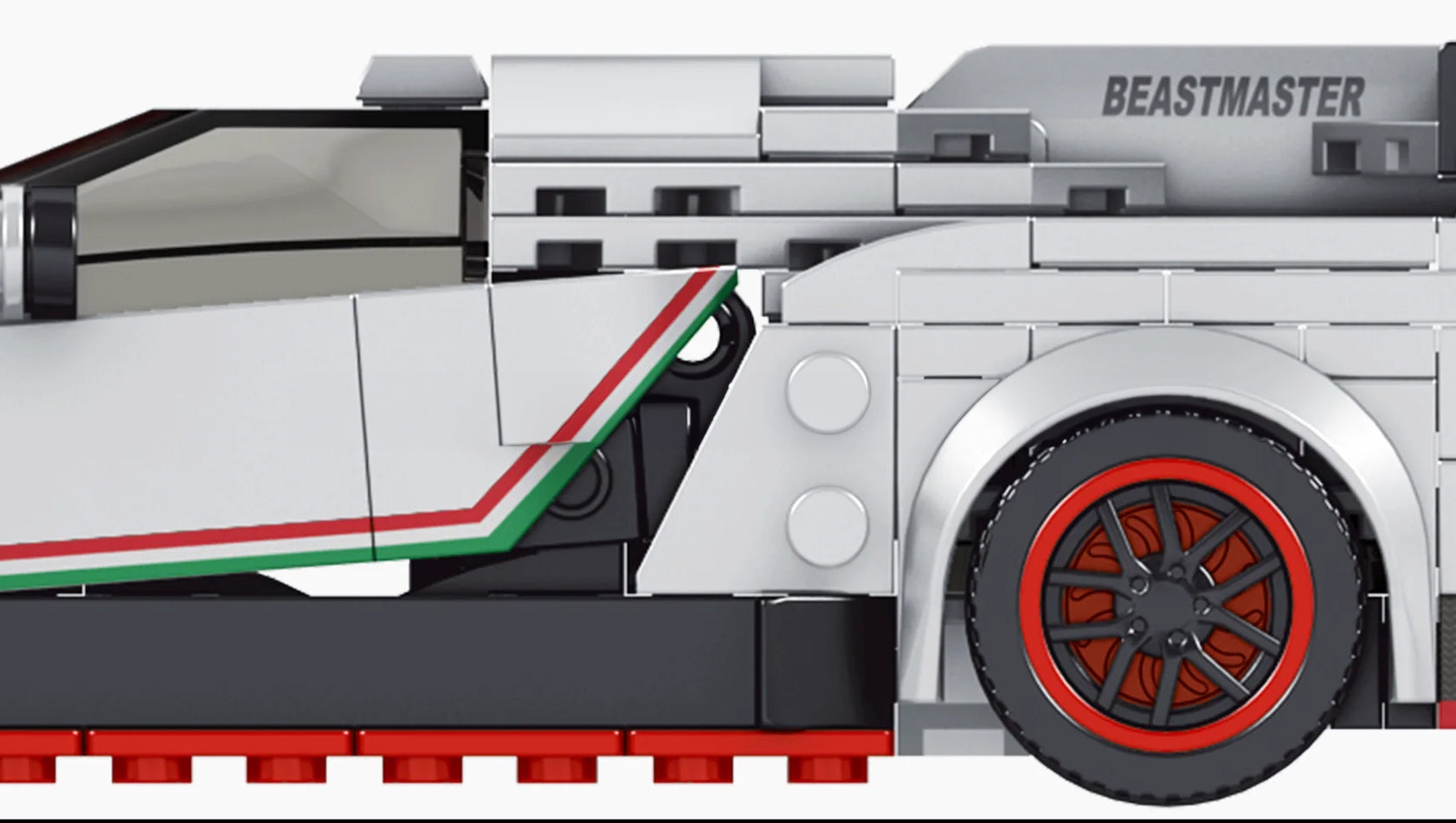 Sports Car Block Set 398 pieces. White