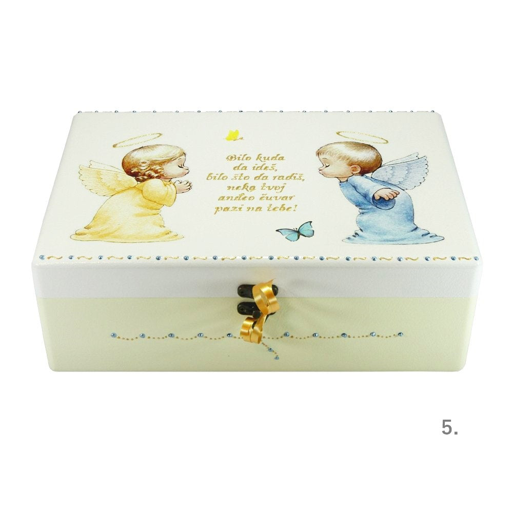 Anđeo čuvar na Kutiji uspomena za djevojčice kao poklon za krštenje ili rođendan - 5. - 154186
