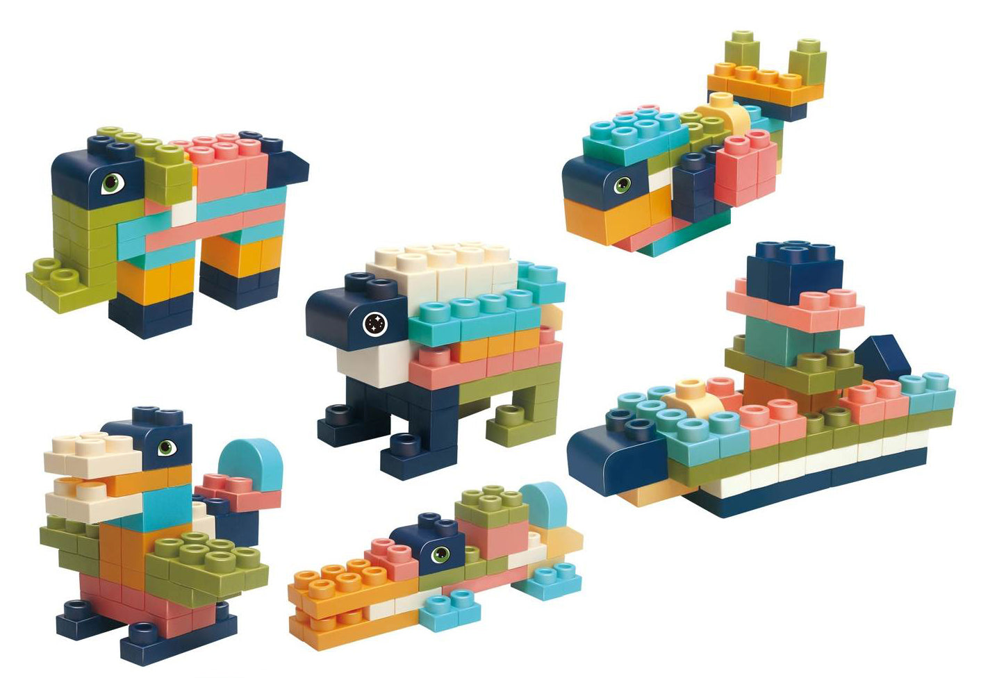 Set mekanih kockica za slaganje 100elemenata